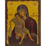Εικόνα Ξύλινη Παναγία Άξιον Εστί 14,5 χ 20