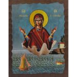 Εικόνα Ξύλινη Παναγία Γοργόνα 14,5 χ 20