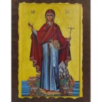 Εικόνα Ξύλινη Παναγία Ηγουμένη Αγίου Όρους 14,5 χ 20