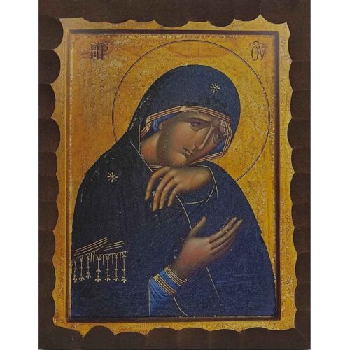 Εικόνα Ξύλινη Παναγία Θρηνωδούσα 14,5 χ 20