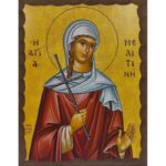 Εικόνα Ξύλινη Αγία Μελιτινή 14,5 χ 20