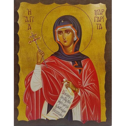 Εικόνα Ξύλινη Αγία Μαργαρίτα 21 χ 27