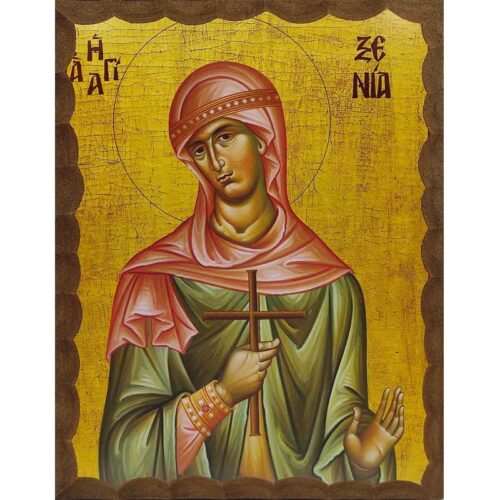 Εικόνα Ξύλινη Αγία Ξενία 21 χ 27