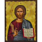 Εικόνα Ξύλινη Χριστός Ο Ευλογών 21 χ 27