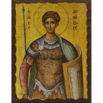 Εικόνα Ξύλινη Άγιος Δημήτριος Μπούστο 21 χ 27