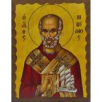 Εικόνα Ξύλινη Άγιος Νικόλαος Καράβι 21 χ 27