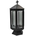 Κανδήλι Κρύσταλλο Εξάπλευρο Μαύρο Αλουμινίου